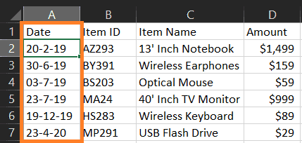 Format Text as Dates