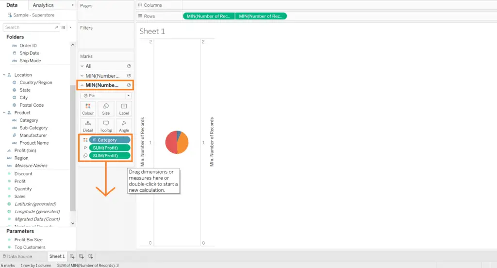 How do I Create a Donut Chart in Tableau?