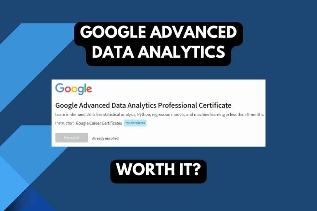 google advanced data analytics professional certificate