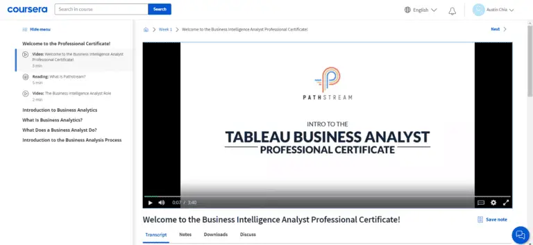 Tableau Business Intelligence Analyst Professional Certificate: A Review